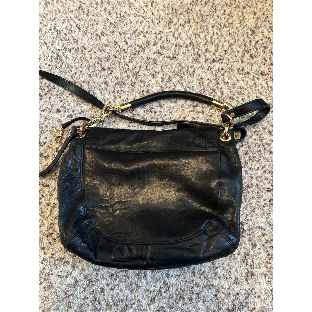 Vintage Michael Kors Leather Crossbody Bag Black Large Pockets Adjusting Strap - Picture 7 of 13